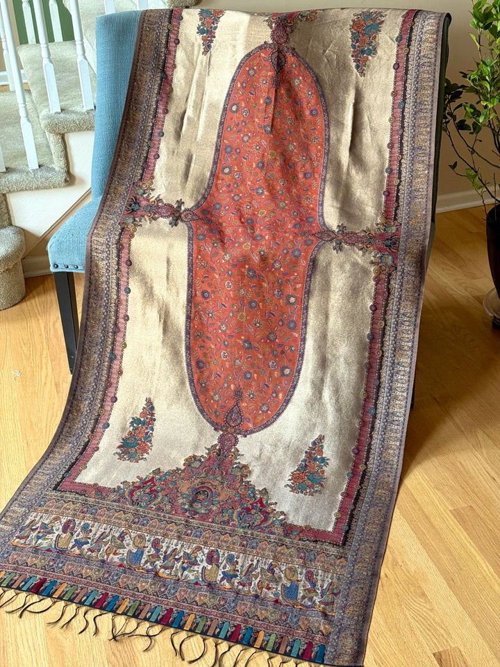 KHANI MOONLIGHT WOVEN PASHMINA SHAWL KHSF18