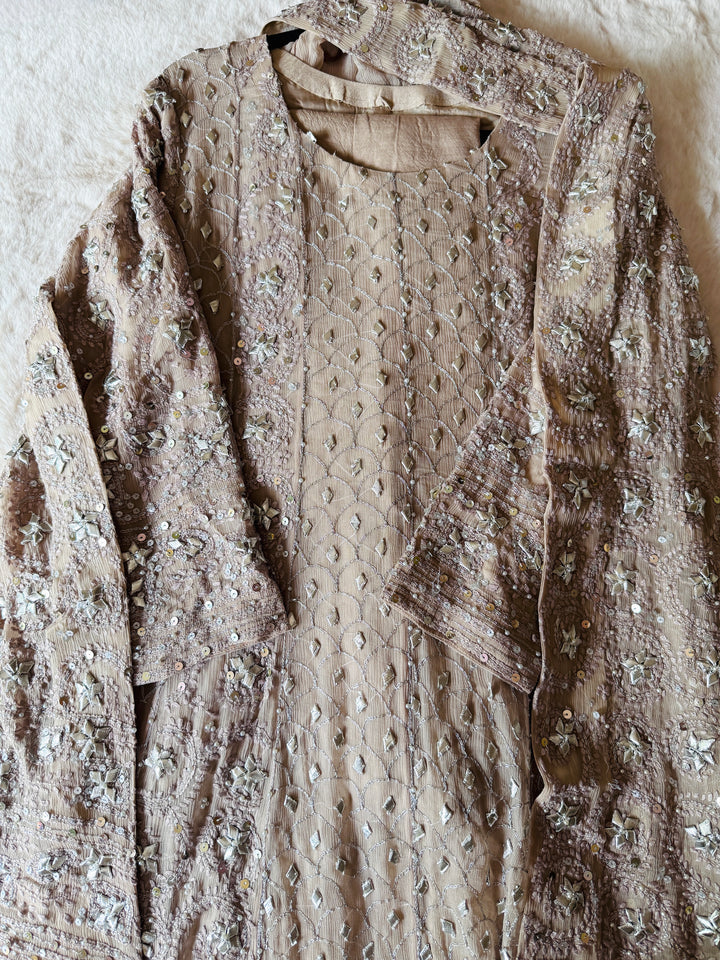CHIKANKARI  MUKESH HEAVY FROCK CHSF06