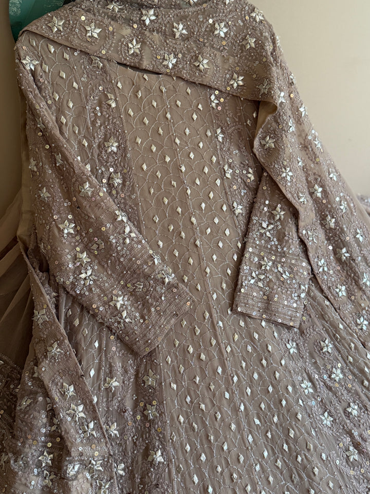CHIKANKARI  MUKESH HEAVY FROCK CHSF06