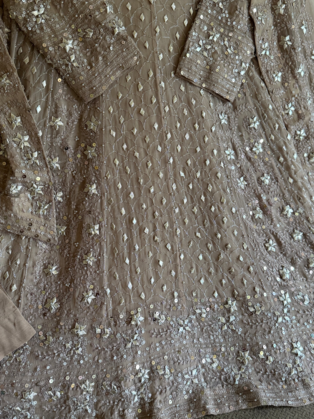 CHIKANKARI  MUKESH HEAVY FROCK CHSF06