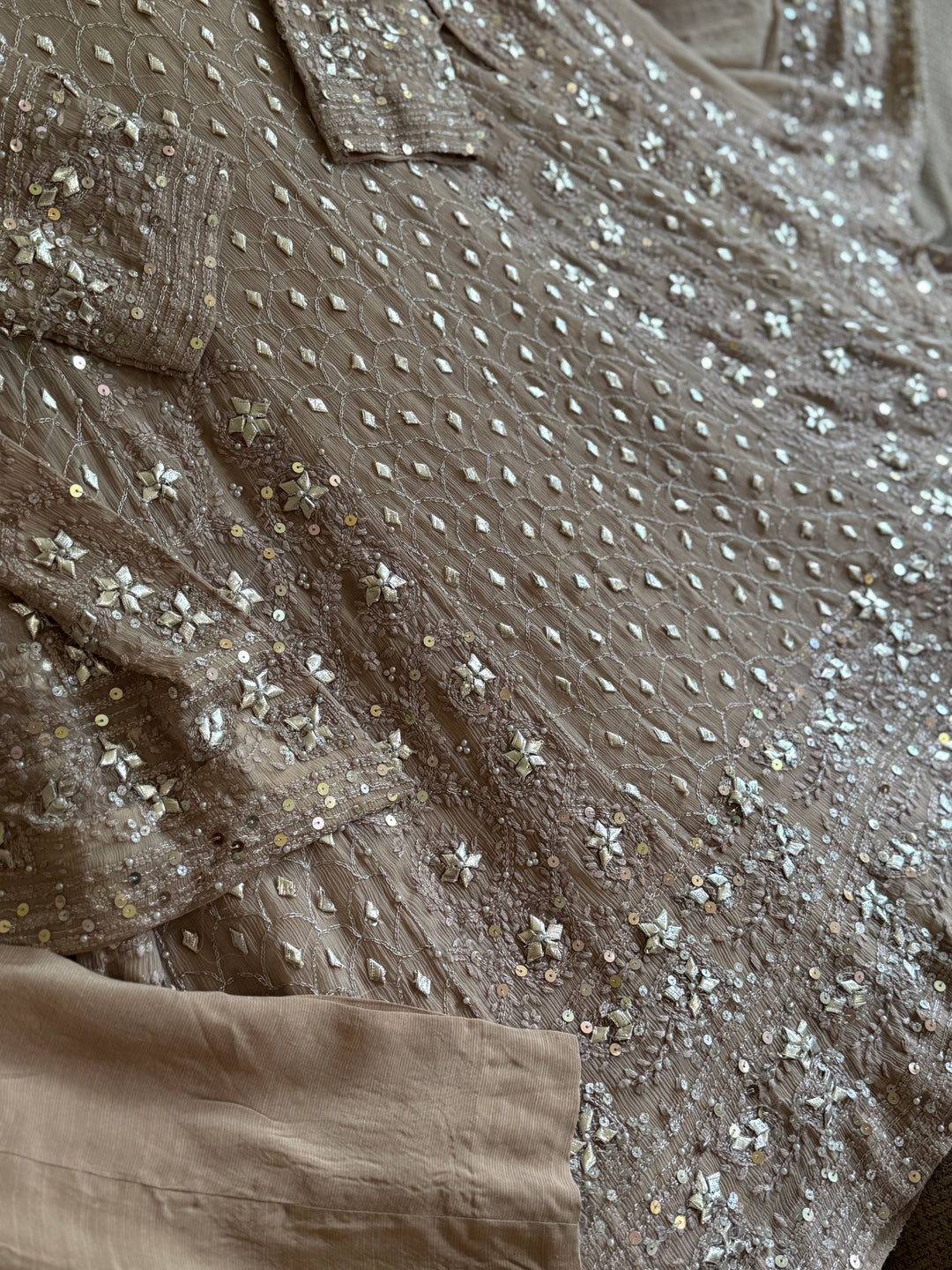 CHIKANKARI  MUKESH HEAVY FROCK CHSF06