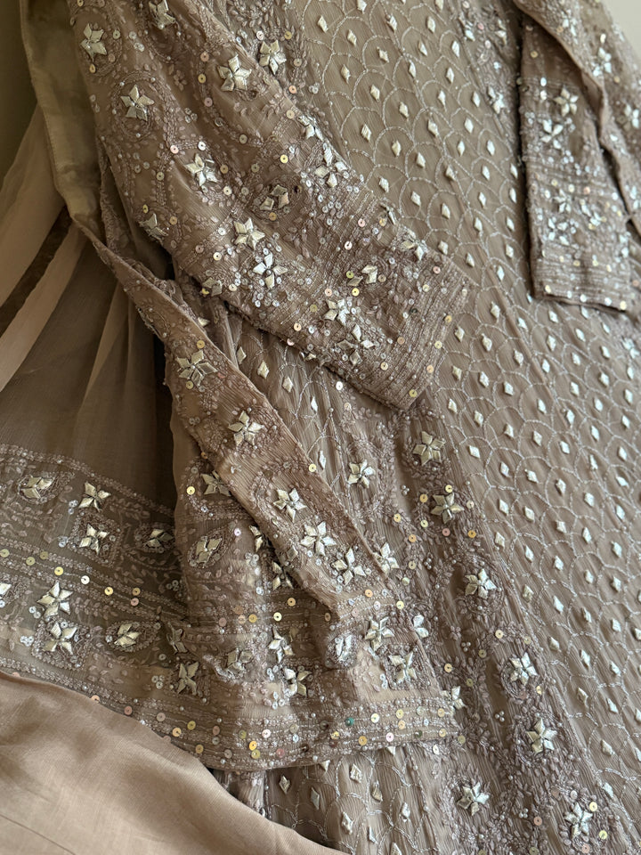CHIKANKARI  MUKESH HEAVY FROCK CHSF06