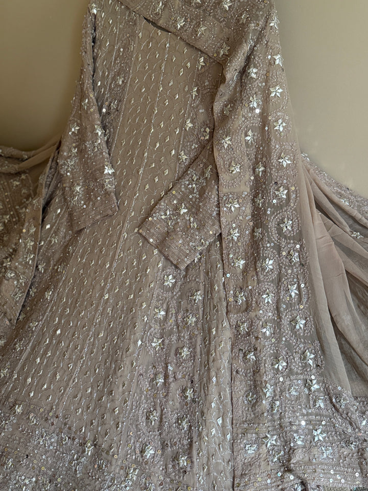 CHIKANKARI  MUKESH HEAVY FROCK CHSF06