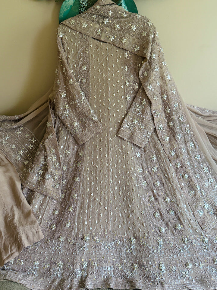 CHIKANKARI  MUKESH HEAVY FROCK CHSF06