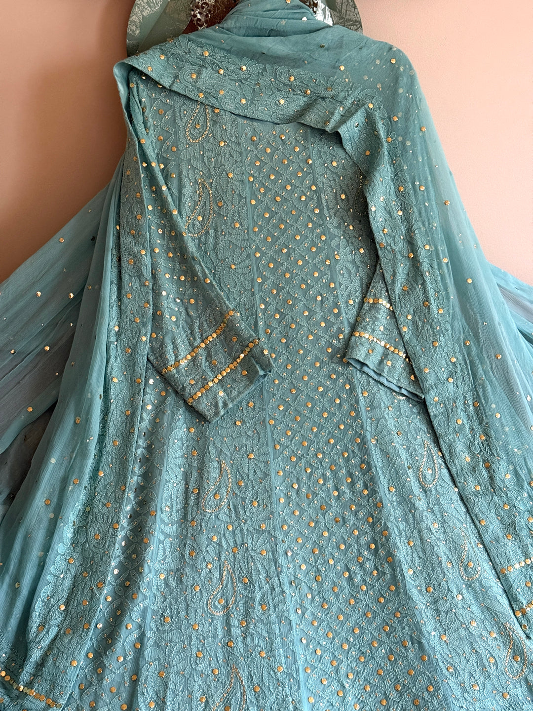 CHIKANKARI  MUKESH HEAVY FROCK CHSF05