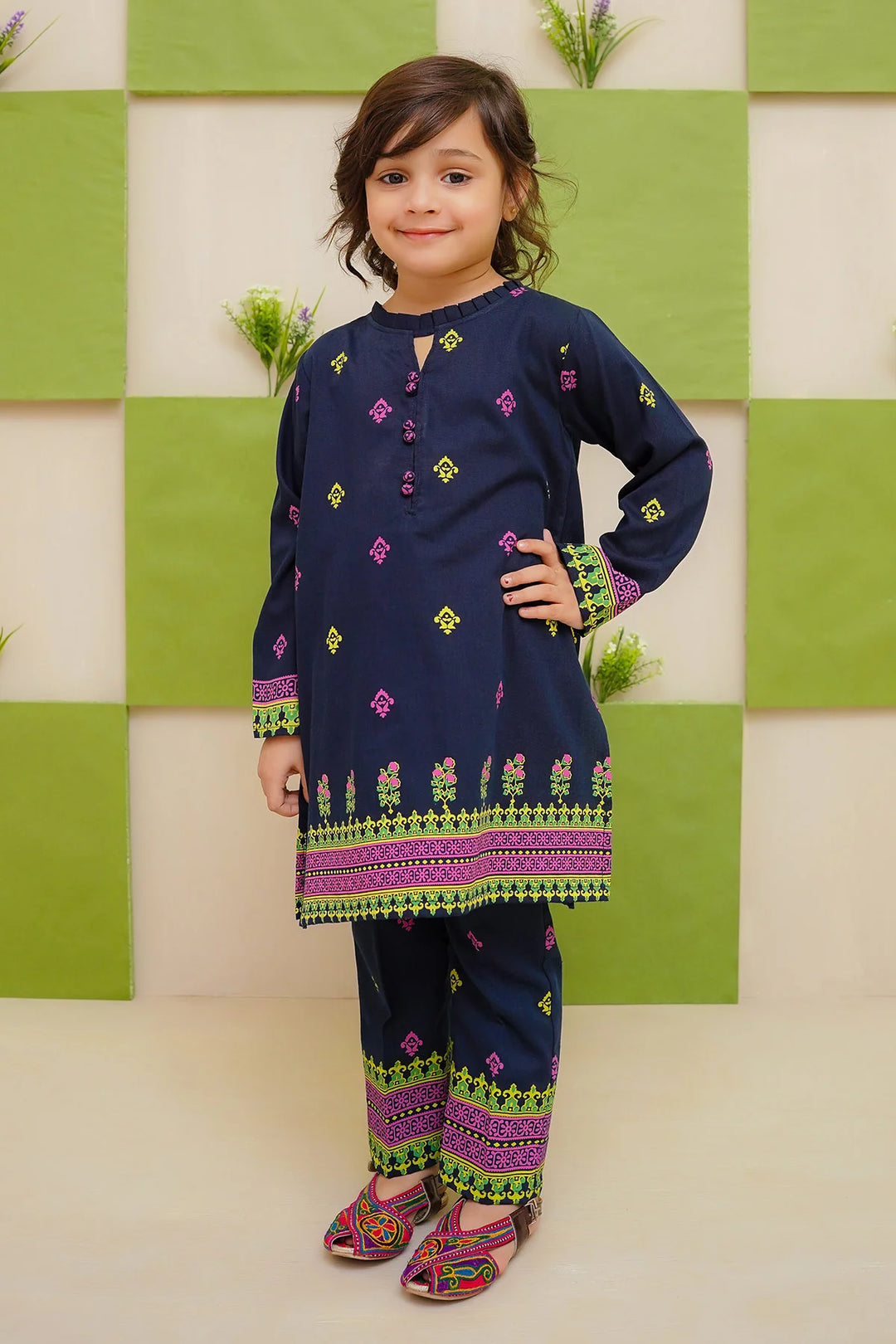 COTTON BLOCK PRINTED CO-ORD SET SFOC10