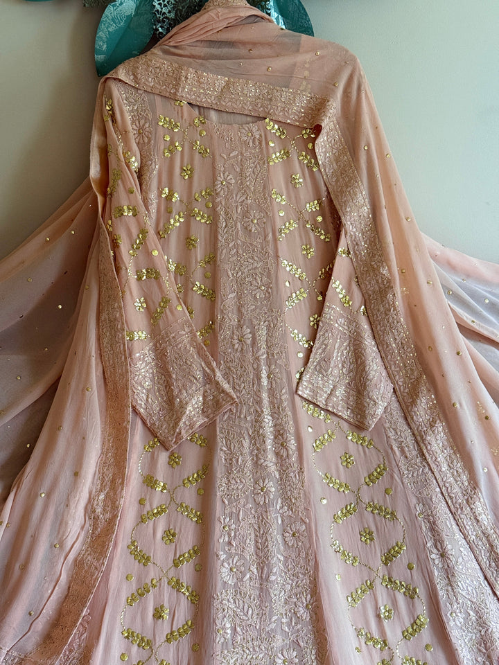 CHIKANKARI  MUKESH HEAVY FROCK CHSF07