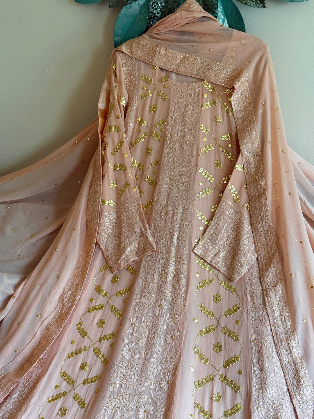 CHIKANKARI  MUKESH HEAVY FROCK CHSF07