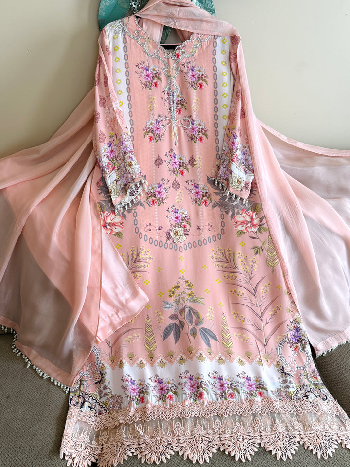 PURE CREPE SILK KAFTAN SET SFKF32
