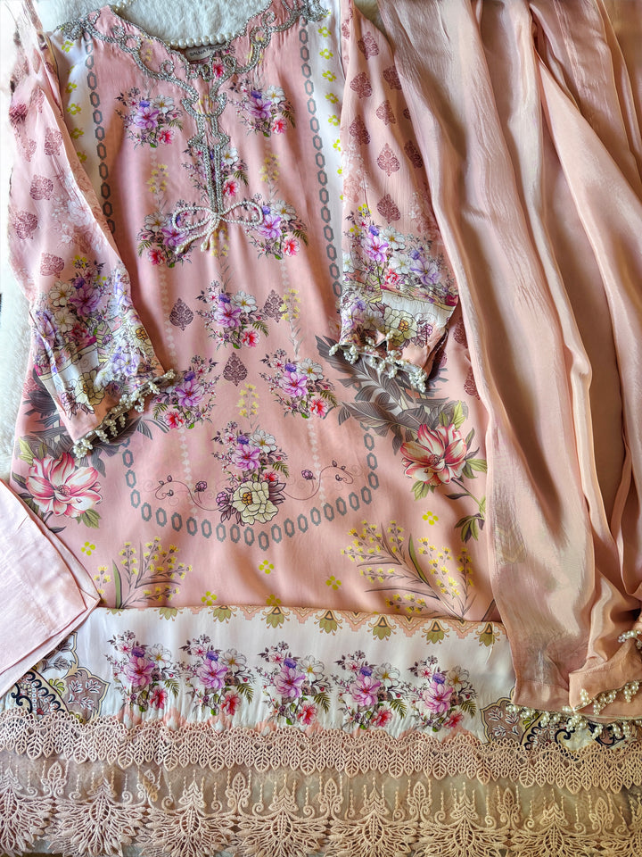 PURE CREPE SILK KAFTAN SET SFKF32