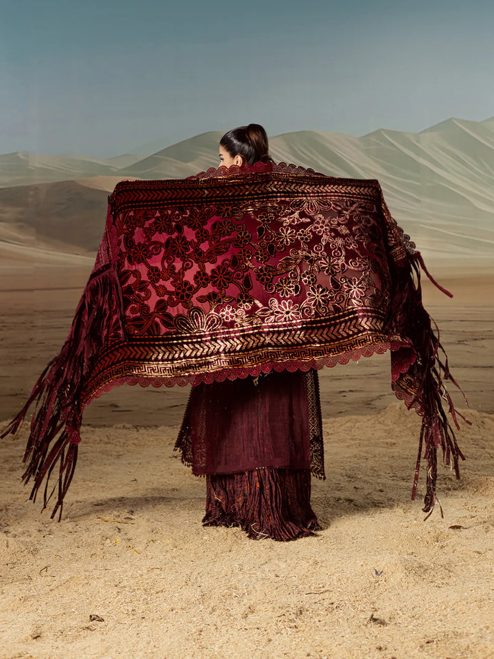 EMBROIDERED LINEN SUIT WITH PALACHI DUPATTA PLSF09