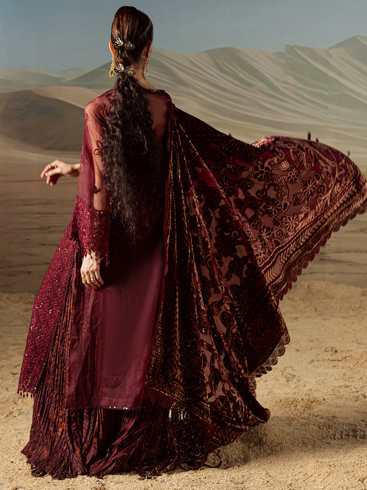 EMBROIDERED LINEN SUIT WITH PALACHI DUPATTA PLSF09