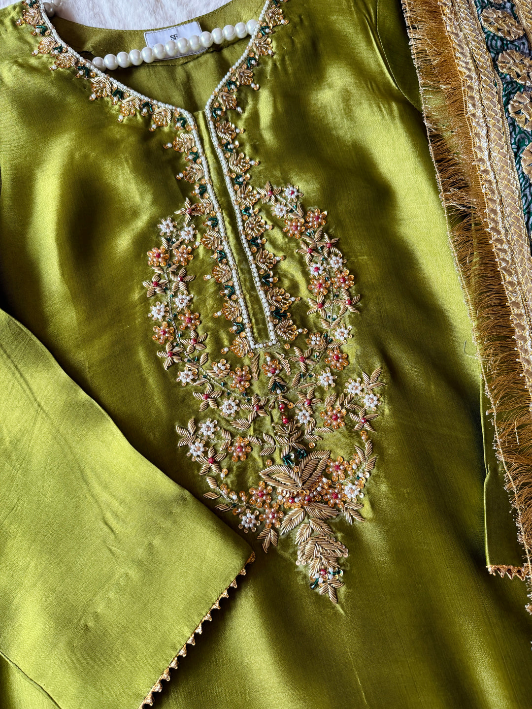 PURE SILK BLOCK PRINTED SUIT BLSF06