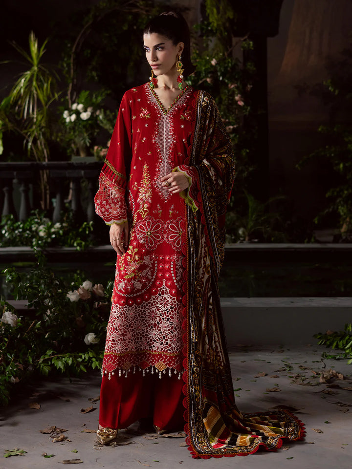 EMBROIDERED LINEN SUIT WITH PALACHI DUPATTA PLSF10