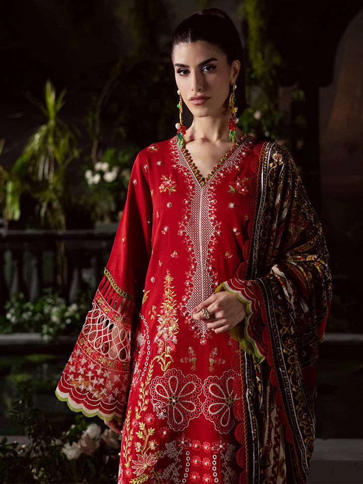 EMBROIDERED LINEN SUIT WITH PALACHI DUPATTA PLSF10