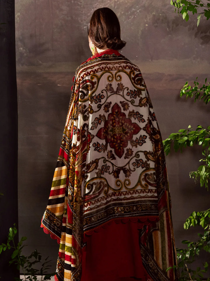 EMBROIDERED LINEN SUIT WITH PALACHI DUPATTA PLSF10