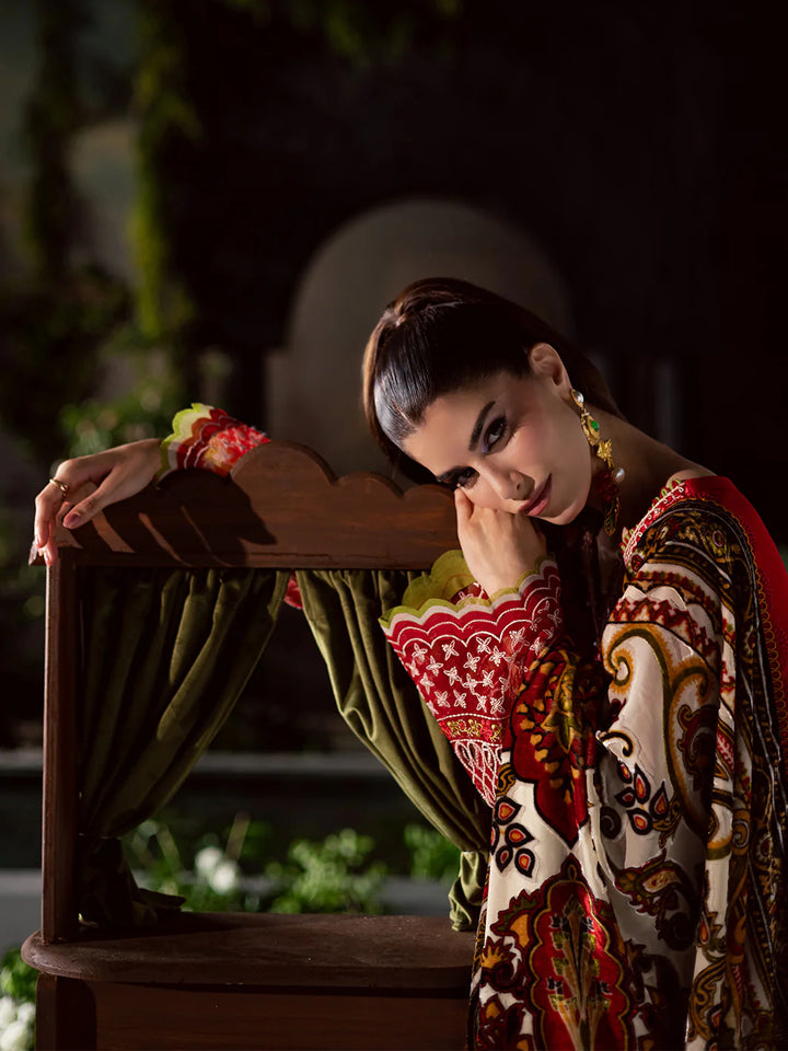 EMBROIDERED LINEN SUIT WITH PALACHI DUPATTA PLSF10