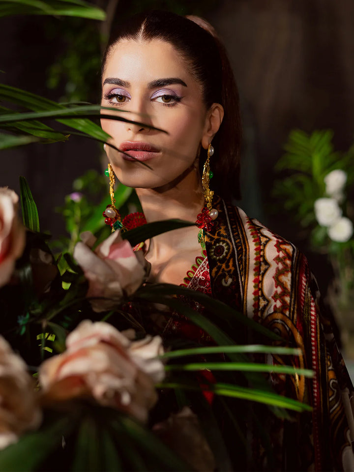 EMBROIDERED LINEN SUIT WITH PALACHI DUPATTA PLSF10