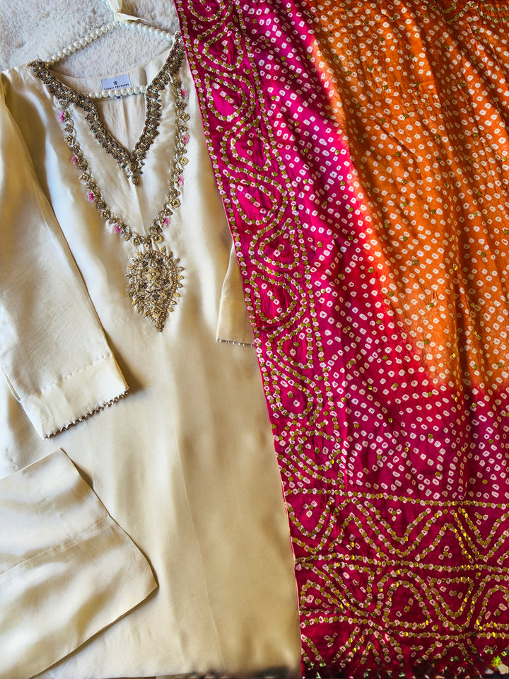 CUSTOM SERIES PURE SILK CHUNRI SUITS CHSF15
