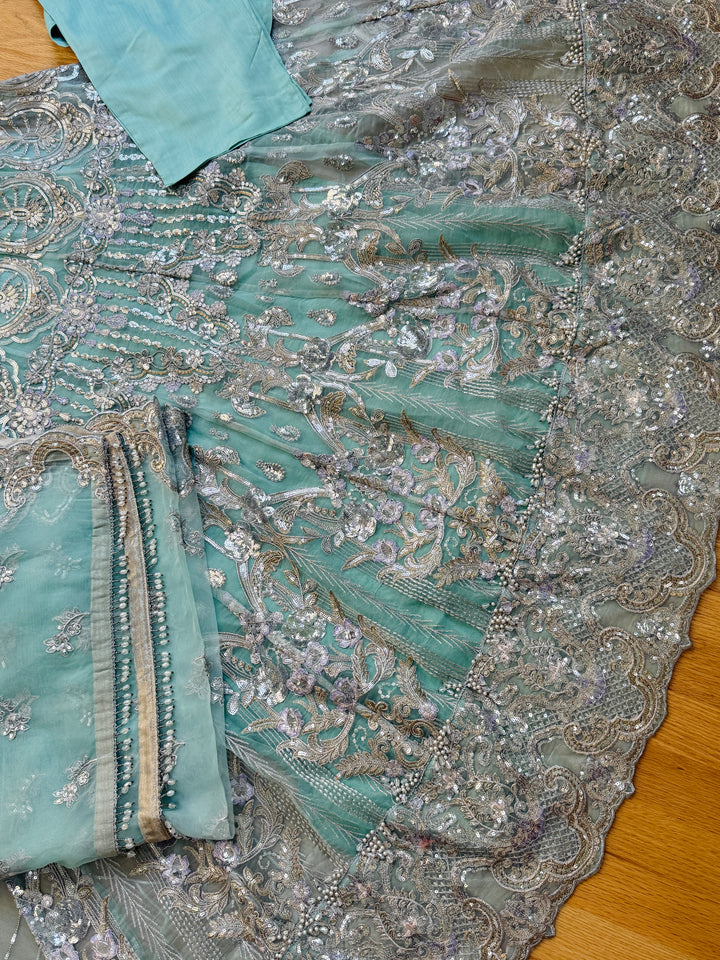 EMBROIDERED PARTYWEAR CHIFFON FROCK ALPW160