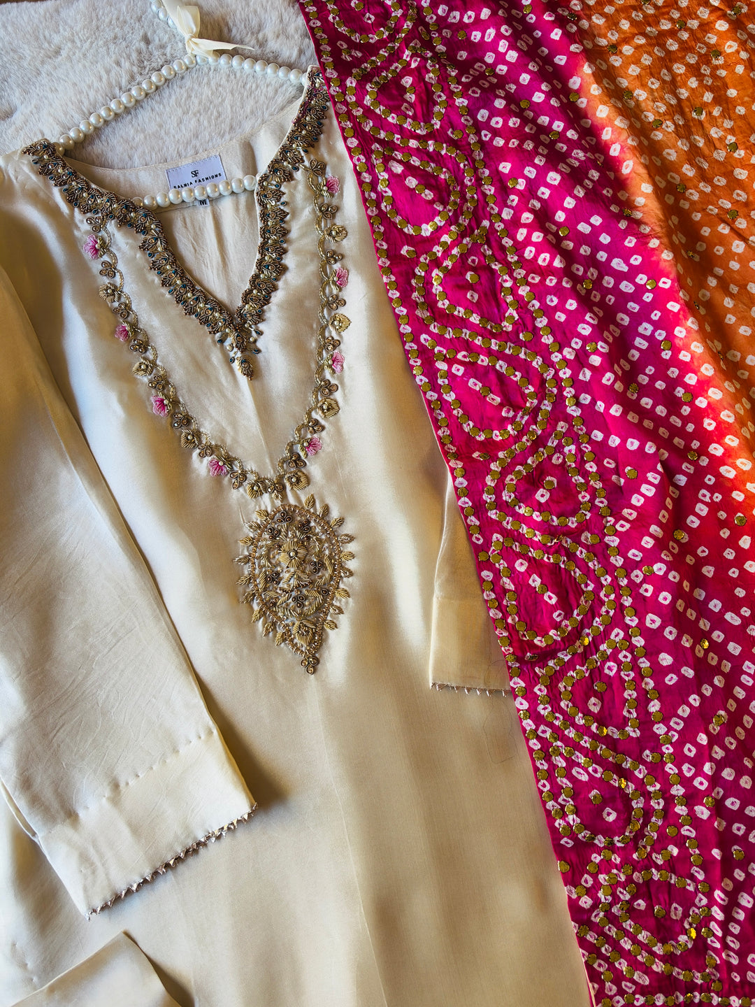 CUSTOM SERIES PURE SILK CHUNRI SUITS CHSF15