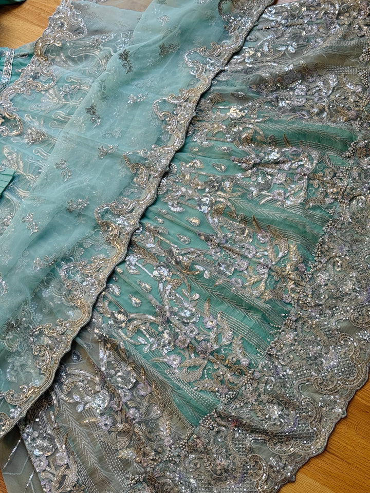 EMBROIDERED PARTYWEAR CHIFFON FROCK ALPW160