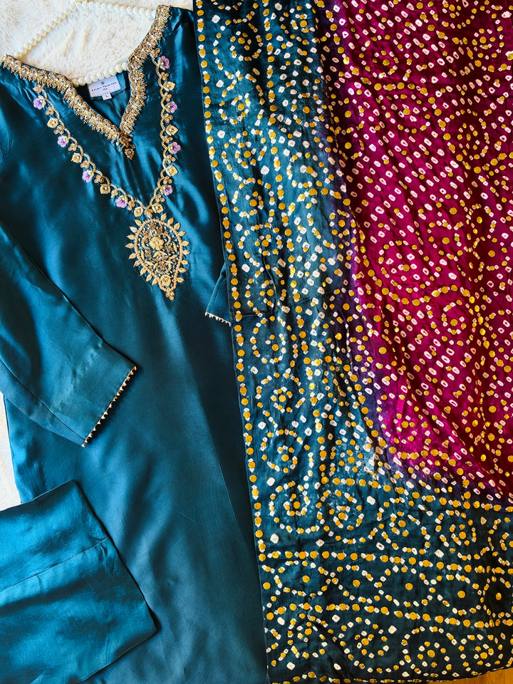 CUSTOM SERIES PURE SILK CHUNRI SUITS CHSF14
