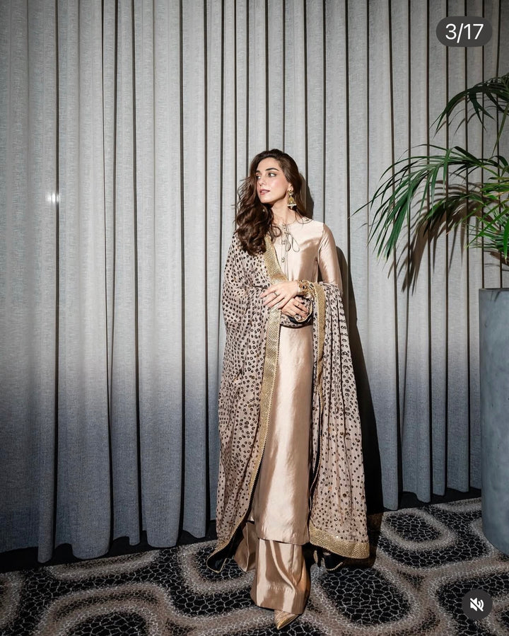 PURE SILK MUKESH CHUNRI SUIT(CUSTOM SERIES) SFCH01