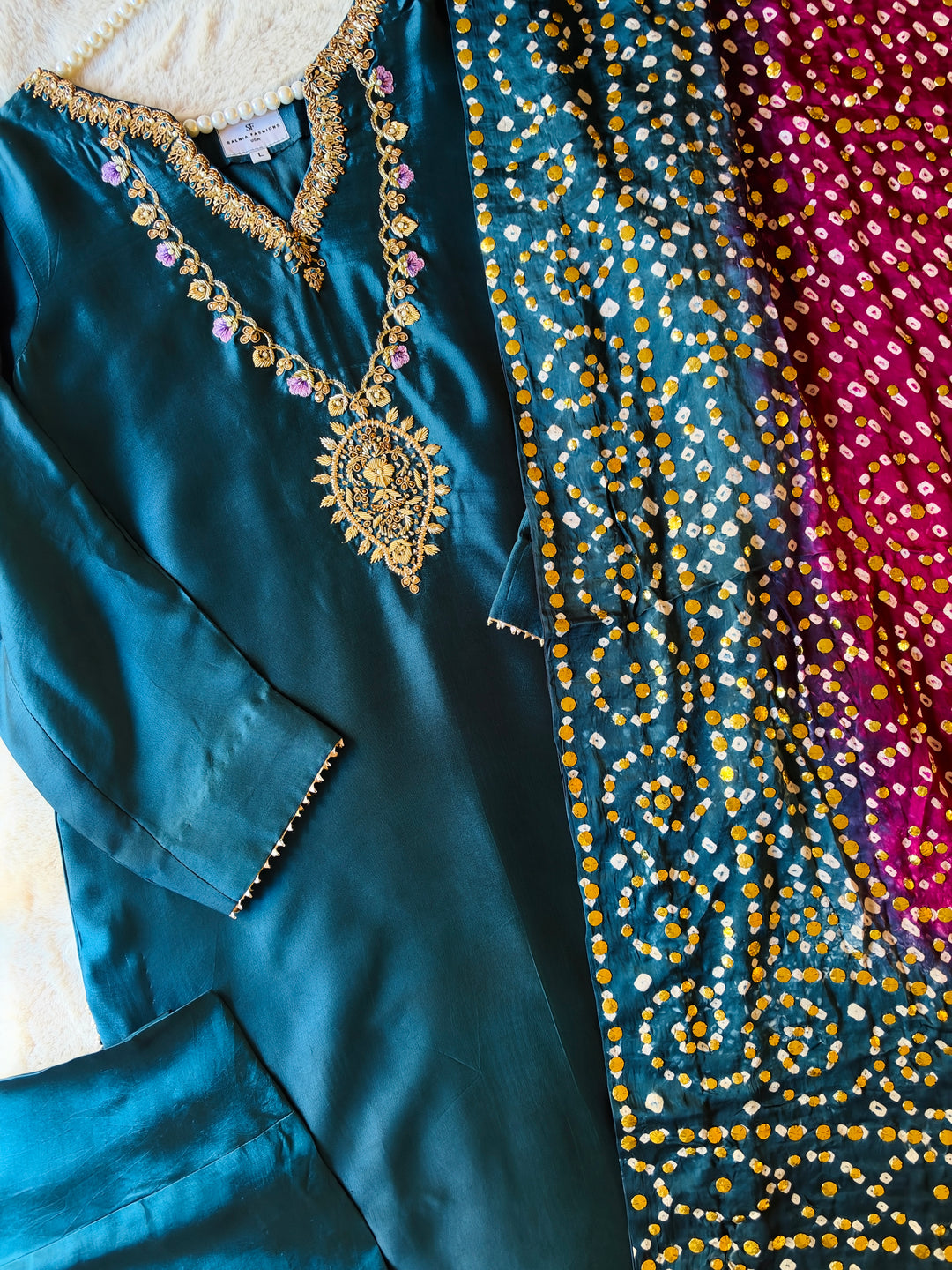 CUSTOM SERIES PURE SILK CHUNRI SUITS CHSF14