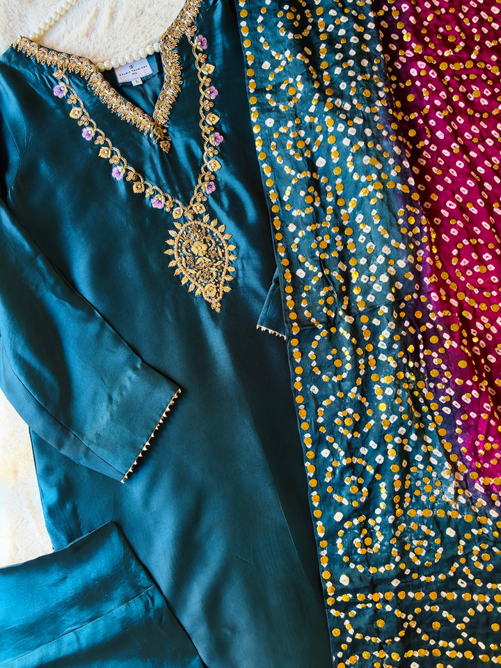 CUSTOM SERIES PURE SILK CHUNRI SUITS CHSF14