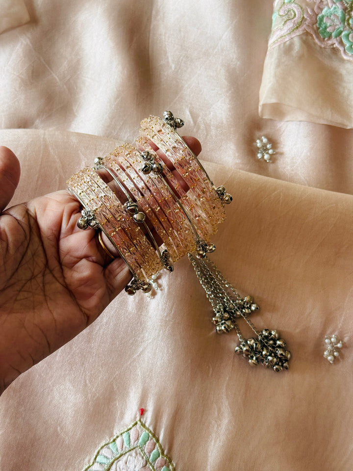KASHMIRI GUNGROO & GLASS BANGLE SET KGSF02