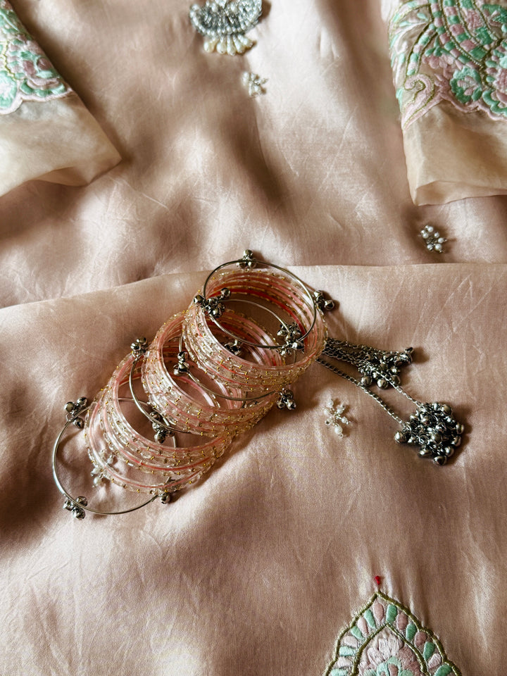 KASHMIRI GUNGROO & GLASS BANGLE SET KGSF02