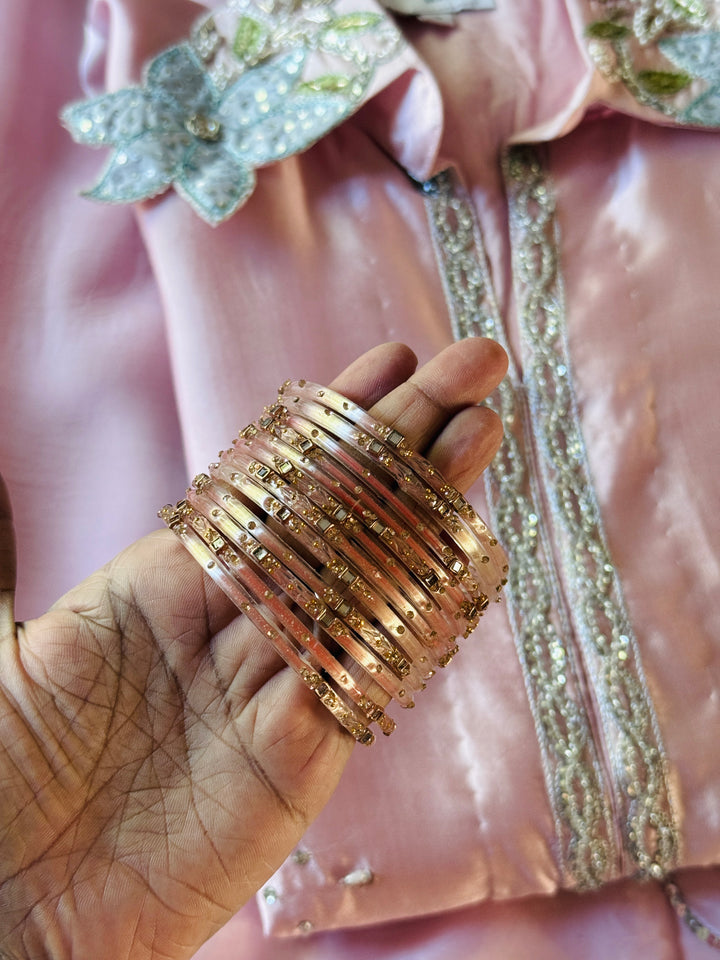 KASHMIRI GUNGROO & GLASS BANGLE SET KGSF03