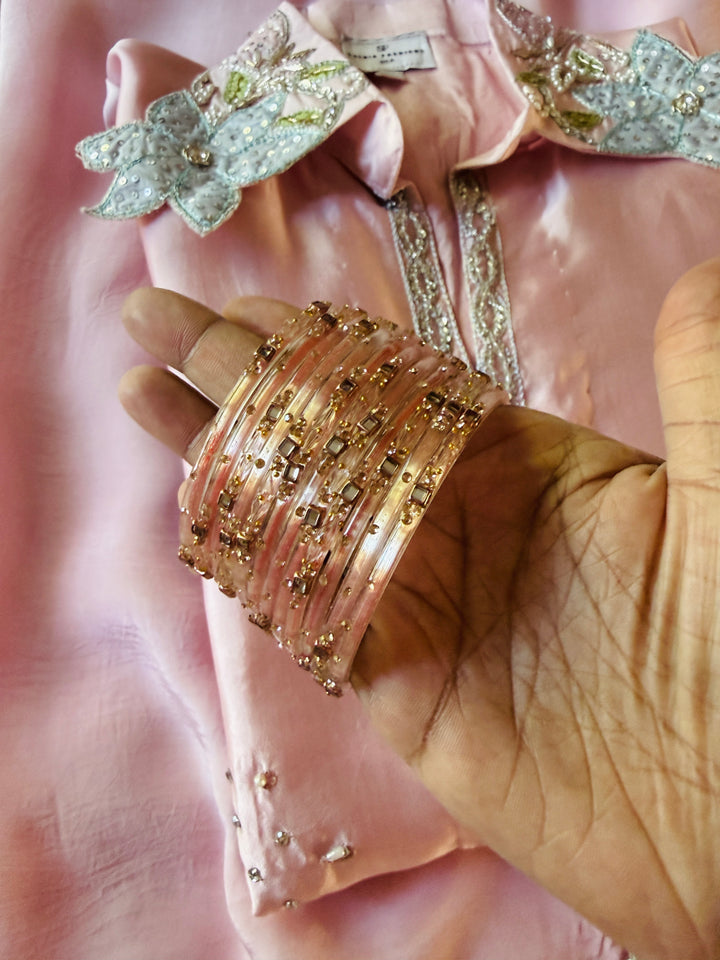 KASHMIRI GUNGROO & GLASS BANGLE SET KGSF03