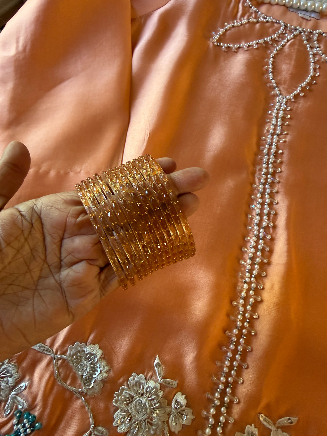 KASHMIRI GUNGROO & GLASS BANGLE SET KGSF05