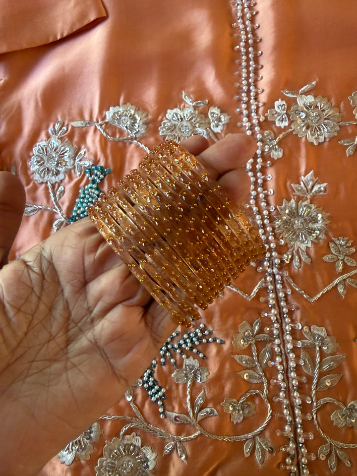 KASHMIRI GUNGROO & GLASS BANGLE SET KGSF05