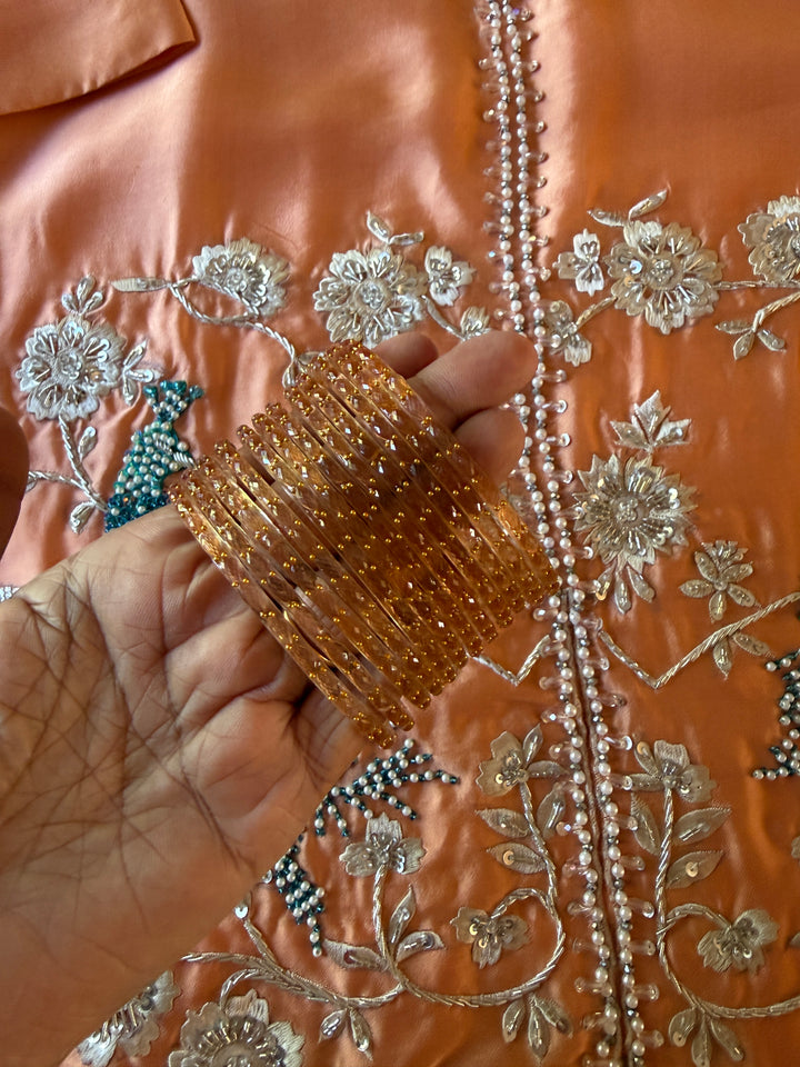 KASHMIRI GUNGROO & GLASS BANGLE SET KGSF05