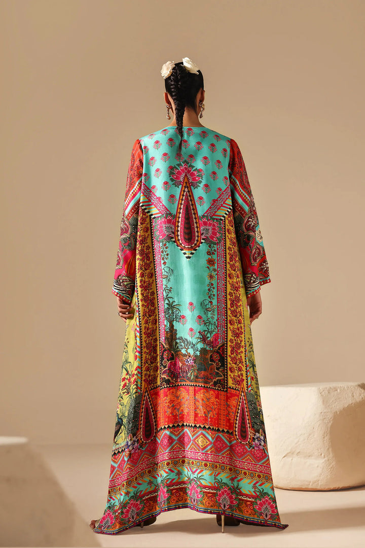 HANDWORK PURE CREPE SILK KAFTAN SET SFKF56