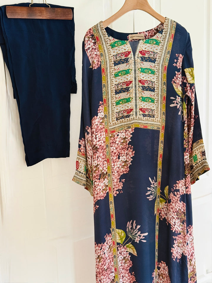 PURE CREPE SILK FUSION KAFTAN SFKF02
