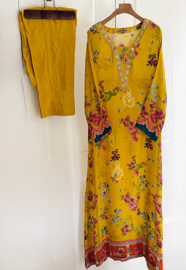 PURE CREPE SILK FUSION KAFTAN SFKF04
