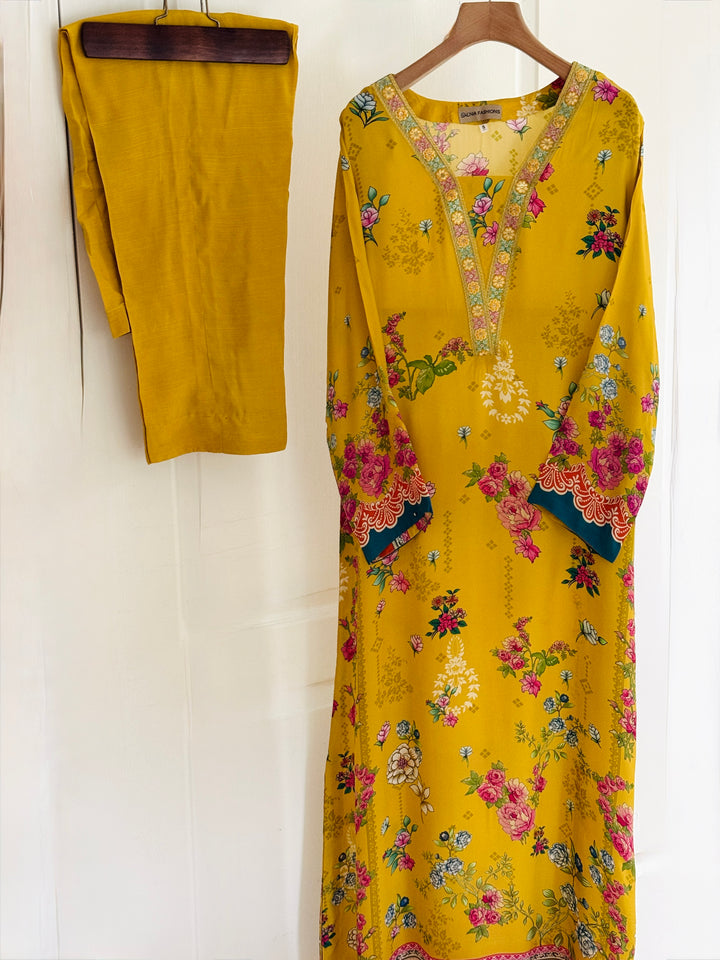 PURE CREPE SILK FUSION KAFTAN SFKF04