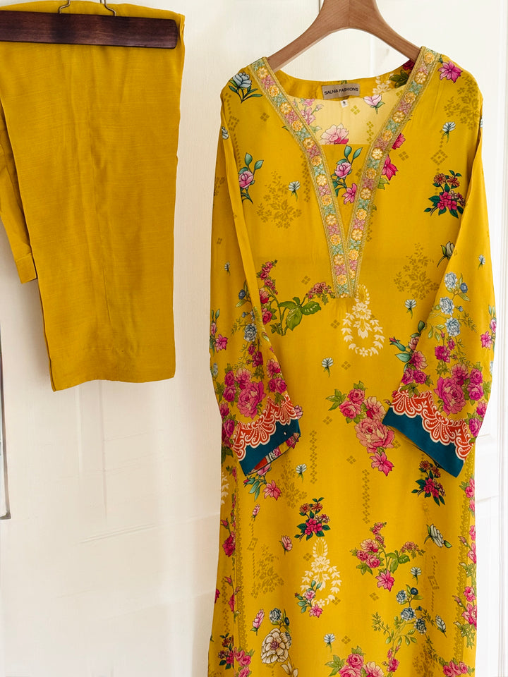 PURE CREPE SILK FUSION KAFTAN SFKF04