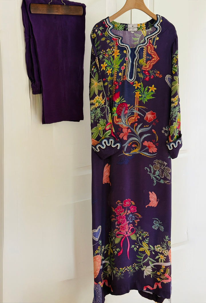 PURE CREPE SILK FUSION KAFTAN SFKF01