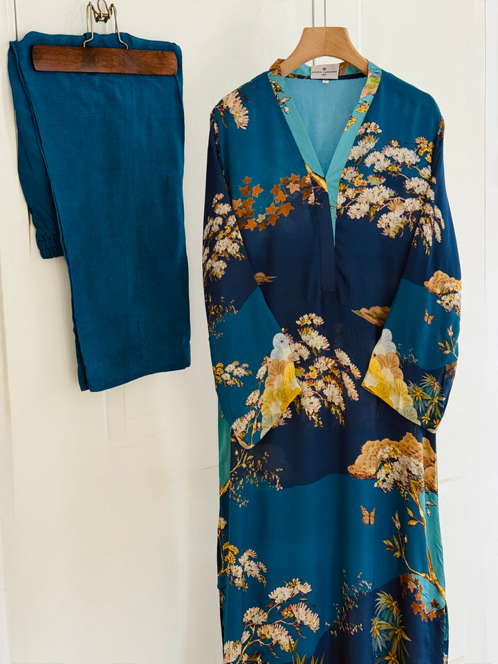 PURE CREPE SILK FUSION KAFTAN SFKF05