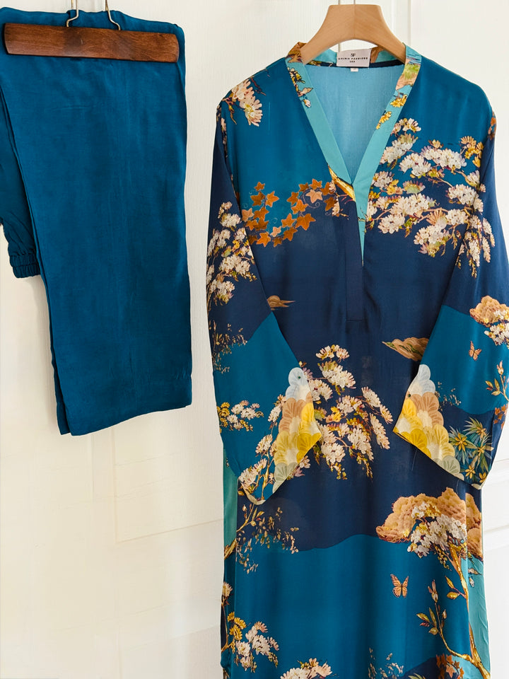 PURE CREPE SILK FUSION KAFTAN SFKF05