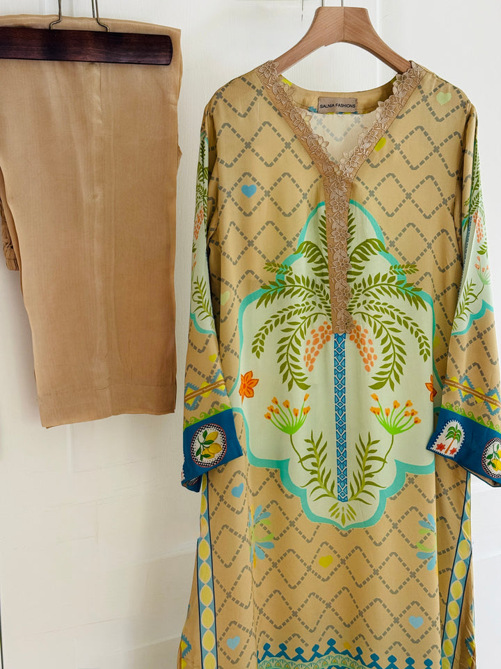 PURE CREPE SILK FUSION KAFTAN SFKF09