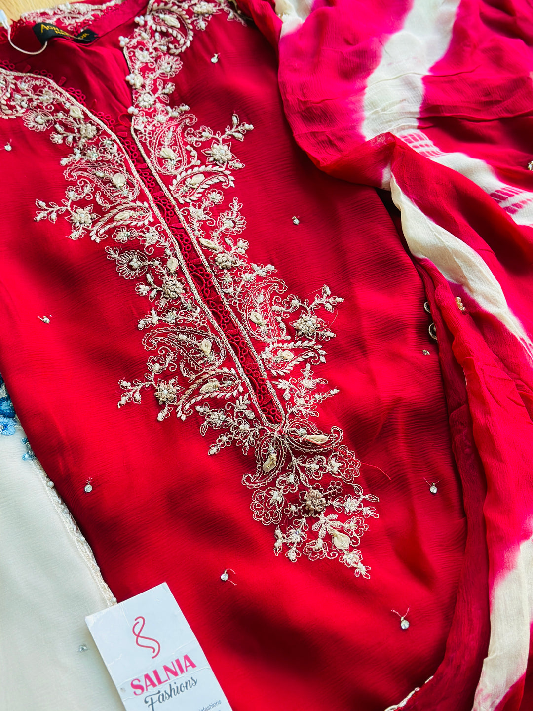 AGHANOOR CHIFFON EMBROIDERED SUIT AN60019