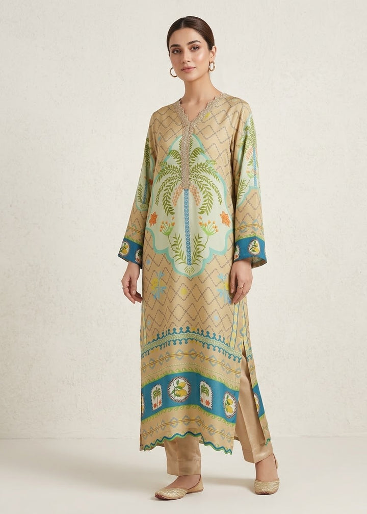 PURE CREPE SILK FUSION KAFTAN SFKF09