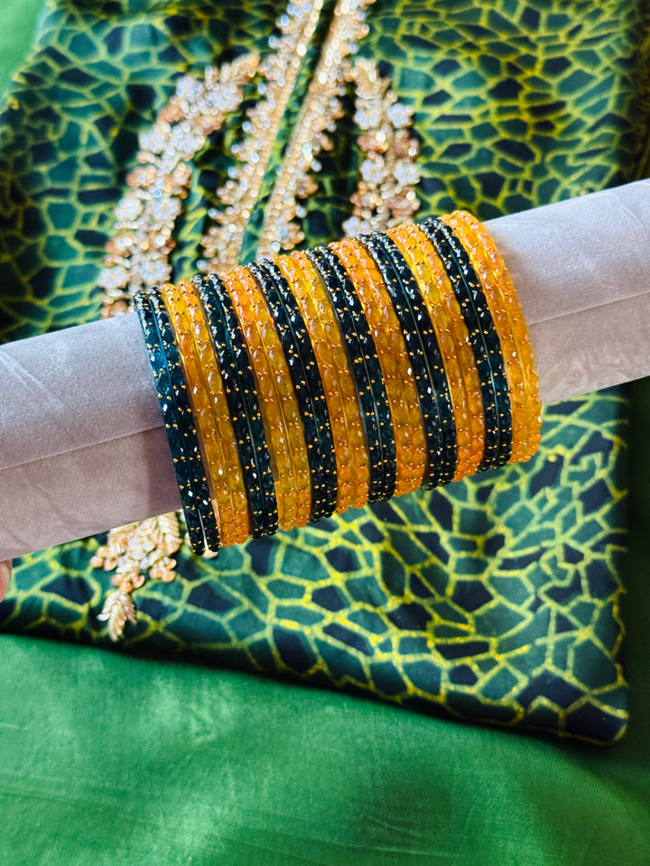 KASHMIRI GUNGROO & GLASS BANGLE SET KGSF04