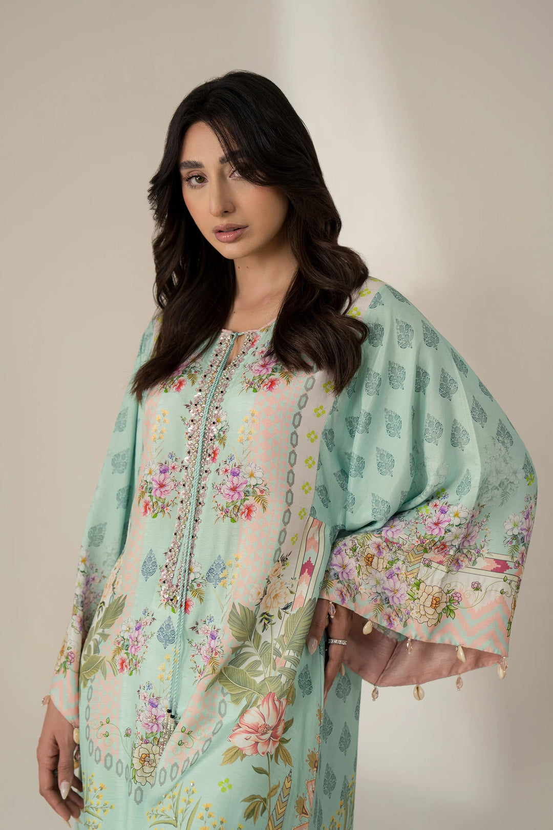 PURE CREPE SILK KAFTAN SET SFKF31